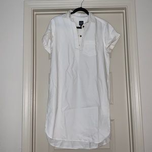 Short sleeve white shirt dress - GAP M